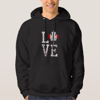 Happy Canada Day I Love Canada Maple Leaf Flag Hoodie