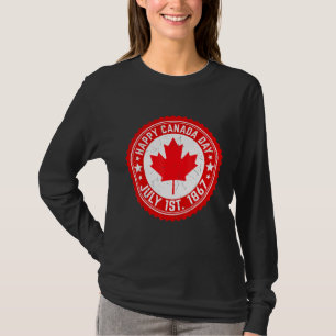 Happy Canada Day Juli 1867 Maple Leaf Canadian Fla T-shirt