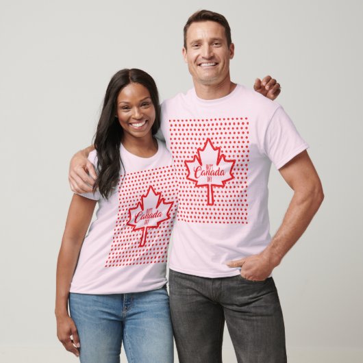 Happy Canada Day Maple Leaf Graphic Tee T-shirt (Unisex)