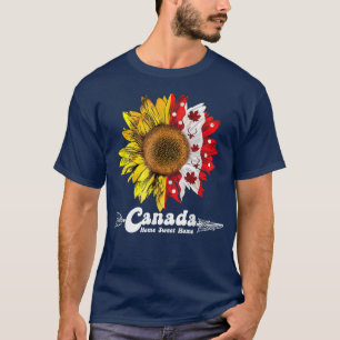Happy Canada Day Maple Sunflower 1st Juli Onafhank T-shirt