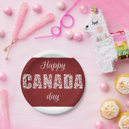 Happy Canada Day Papieren Bordje (Feest)
