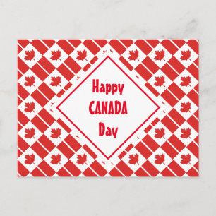 HAPPY CANADA DAY Patriotic 1 juli Canadian Briefkaart
