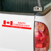 Happy Canada Day patriottic Canadian flag Bumpersticker (Op Truck)