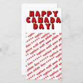 Happy Canada Day Text Afbeelding (Voorkant / Achterkant)