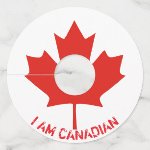 Happy Canada Day Wine Glass Labels