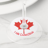 Happy Canada Day Wine Glass Labels (Dichtbij)