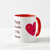 Happy Canada D'Eh Heart, Frog, Maple Leaves Mok (Voorkant rechts)