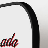 Happy Canada D'Eh Heart, Frog, Maple Leaves Pickleball Paddle (Links Detail)