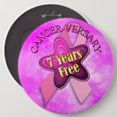 Happy Cancer-herdenking Ronde Button 6,0 Cm (Voorkant /achterkant)
