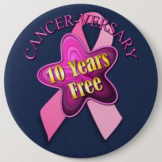Happy Cancer' Pinback Button (Voorkant)