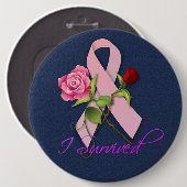 Happy Cancer' Pinback Button (Voorkant /achterkant)