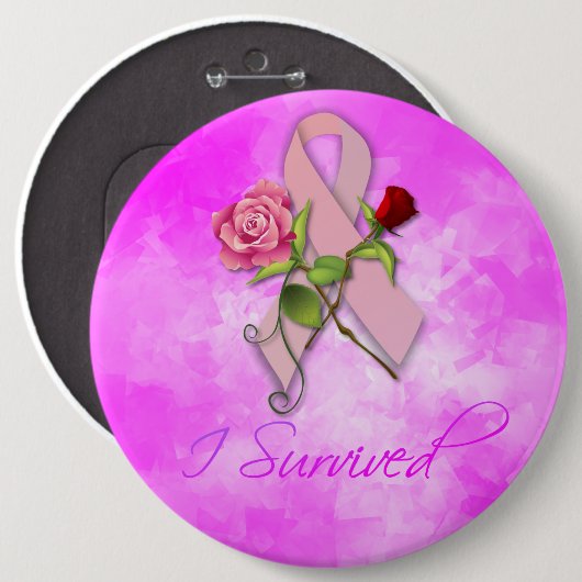 Happy Cancer' Pinback Button (Voorkant /achterkant)