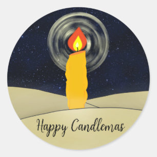 Happy Candlemas Ronde Sticker