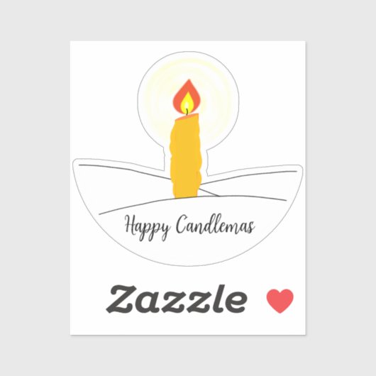 Happy Candlemas Sticker (Vel)