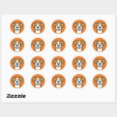 Happy Canine Circle Ronde Sticker (Vel)