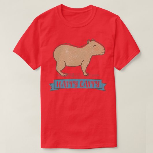 Happy Cappy Retro  Capybara T-shirt (Design voorkant)