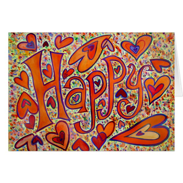 Happy Card (Voorkant Horizontaal)