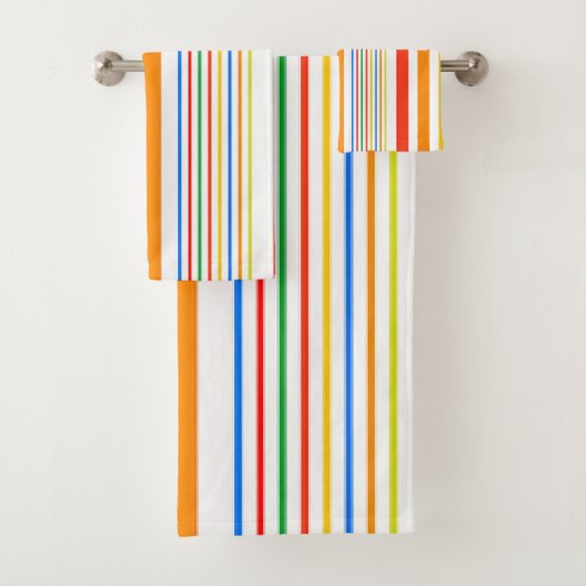 Happy Caribbean Fun Colors Bathroom Towel Sets (En situation)