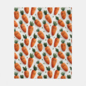 Happy Carrots Fleece Deken (Voorkant)