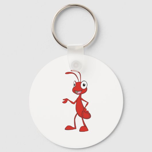 Happy Cartoon Ant Sleutelhanger (Voorkant)