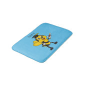 Happy cartoon bee afstuderen badmat (Gekanteld)