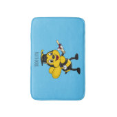Happy cartoon bee afstuderen badmat (Voorkant Verticaal)