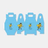 Happy cartoon bee afstuderen bedankdoosjes (Uitgevouwen)