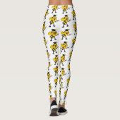 Happy cartoon bee afstuderen leggings (Achterkant)
