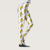 Happy cartoon bee afstuderen leggings (Rechts)