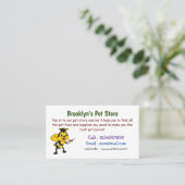 Happy cartoon bee afstuderen visitekaartje (Staand voorkant)