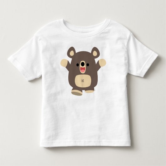 Happy Cartoon Black Bear T-shirt enfant (Devant)