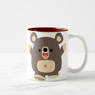 Happy Cartoon Black Beer mok