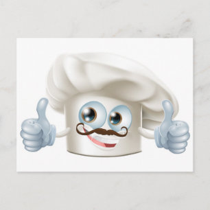 Happy cartoon chef-teken briefkaart