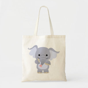 Happy Cartoon Elephant Bag Tote Bag