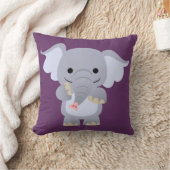 Happy Cartoon Elephant Pillow Kussen (Deken)
