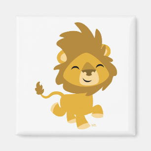 Happy Cartoon Lion magnet Magneet