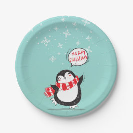 Happy Cartoon Penguin Papieren Bordje