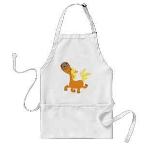 Happy Cartoon Pony Koking Apron Standaard Schort