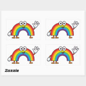 Happy Cartoon Rainbow Character Sticker (Feuille)