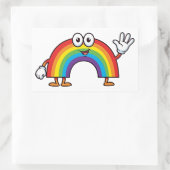 Happy Cartoon Rainbow Character Sticker (Sac)