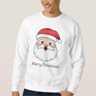 Happy Cartoon Santa Claus Head met aangepaste teks Trui