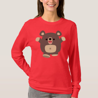 Happy Cartoon T-shirt femme ours noir