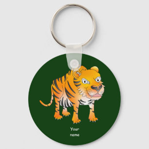Happy cartoon tijger sleutelhanger