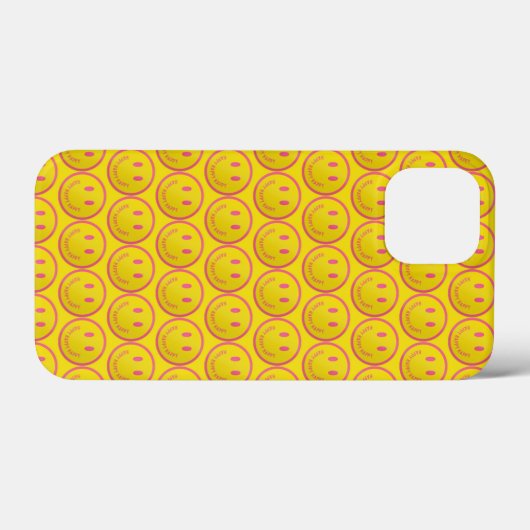 Happy Case-Mate iPhone Case (Achterkant (horizontaal))