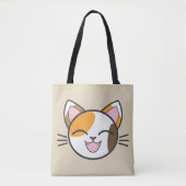 Happy cat canvas tas (Voorkant)