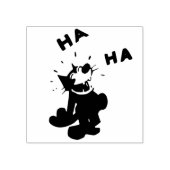 happy cat cartoon art stamp 	rubberstempel (Afrduk)