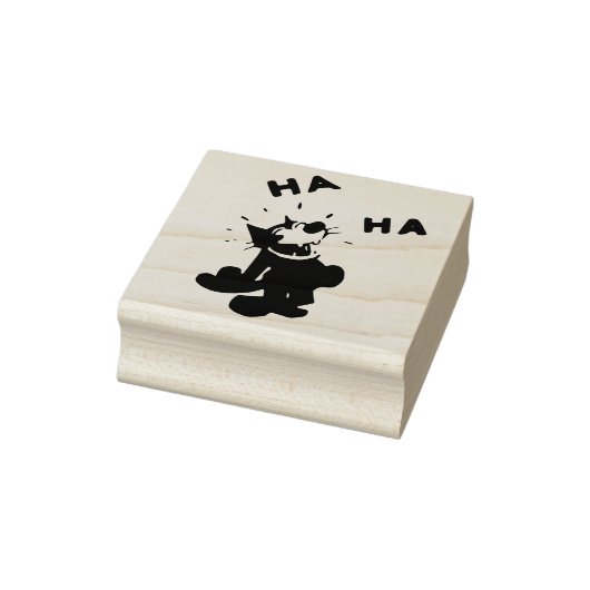 happy cat cartoon art stamp 	rubberstempel (Stempel)