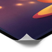 Happy cat célébrant Noël tuxedo affiches de chat (Coin)