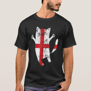 Happy Cat England vlag T-shirt