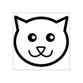 Happy Cat Face Art Stempel (Afrduk)